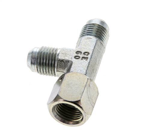 JIC T-Verschraubung UNF 9/16''-18 Innengewinde x Außengewinde Stahl 350bar (4917.5psi)