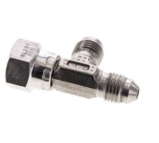 JIC Tee Fitting UNF 7/16''-20 Female x Male Stainless steel 350bar (4917.5psi)