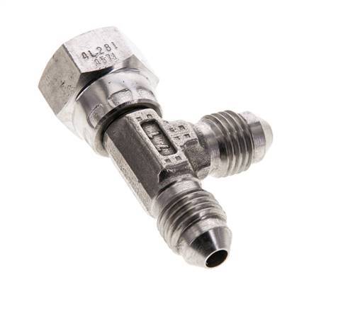 JIC T-Fitting UNF 7/16''-20 Innengewinde x Außengewinde Edelstahl 350bar (4917.5psi)