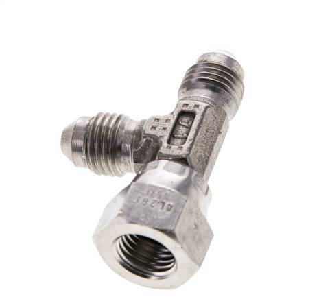 JIC T-Fitting UNF 7/16''-20 Innengewinde x Außengewinde Edelstahl 350bar (4917.5psi)