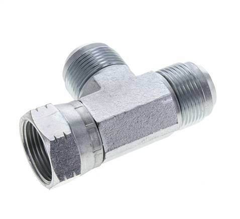 JIC T-Verschraubung UN 1-5/16''-12 Innengewinde x Außengewinde Stahl 250bar (3512.5psi)