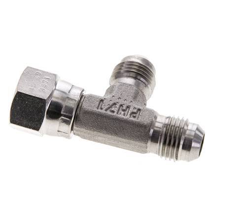 JIC T-Fitting UNF 9/16''-18 Innengewinde x Außengewinde Edelstahl 350bar (4917.5psi)