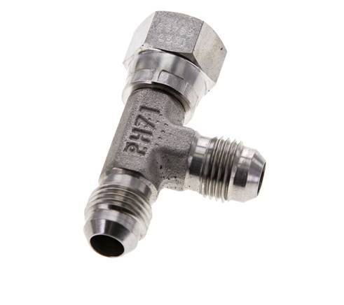JIC T-Fitting UNF 9/16''-18 Innengewinde x Außengewinde Edelstahl 350bar (4917.5psi)