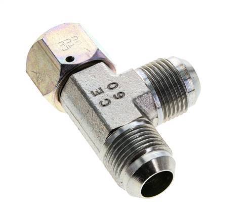 JIC Tee Fitting UN 1-1/16''-12 Female x Male Steel 350bar (4917.5psi)
