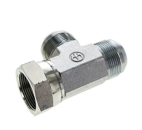 JIC Tee Fitting UN 1-5/8''-12 Female x Male Steel 210bar (2950.5psi)