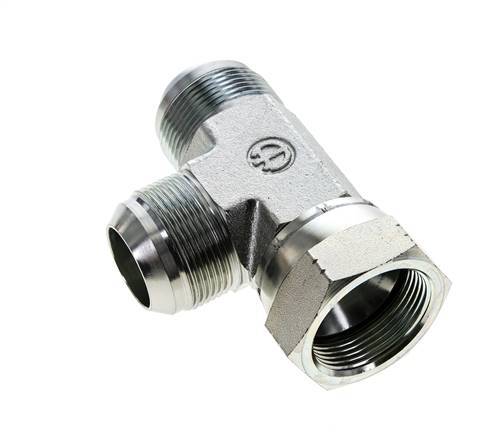 JIC T-Verschraubung UN 1-5/8''-12 Innengewinde x Außengewinde Stahl 210bar (2950.5psi)