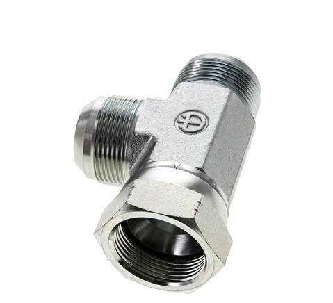 JIC T-Verschraubung UN 1-5/8''-12 Innengewinde x Außengewinde Stahl 210bar (2950.5psi)