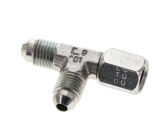 JIC T-Verschraubung UNF 7/16''-20 Innengewinde x Außengewinde Stahl 350bar (4917.5psi)