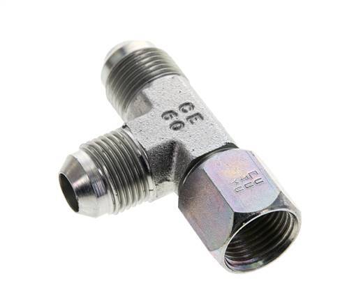JIC T-Verschraubung UNF 3/4''-16 Innengewinde x Außengewinde Stahl 350bar (4917.5psi)