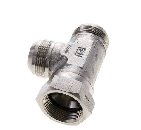 JIC T-Verschraubung UN 1-5/8''-12 Innengewinde x Außengewinde Edelstahl 210bar (2950.5psi)
