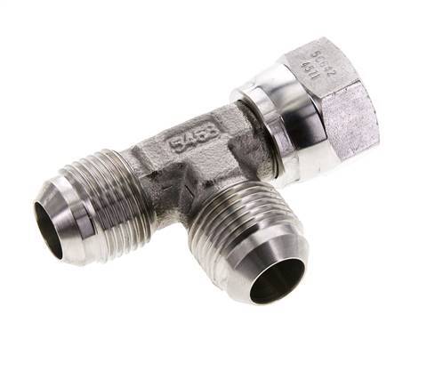 JIC T-Fitting UN 1-1/16''-12 Innengewinde x Außengewinde Edelstahl 350bar (4917.5psi)