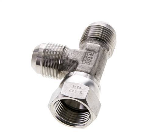 JIC T-Fitting UN 1-1/16''-12 Innengewinde x Außengewinde Edelstahl 350bar (4917.5psi)