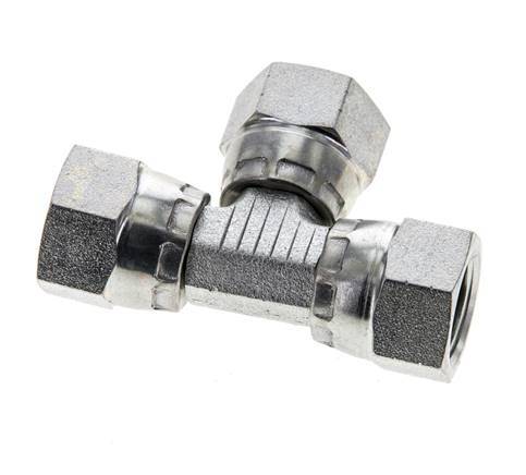 JIC Tee Fitting UNF 1/2''-20 Female Steel 275bar (3863.75psi)