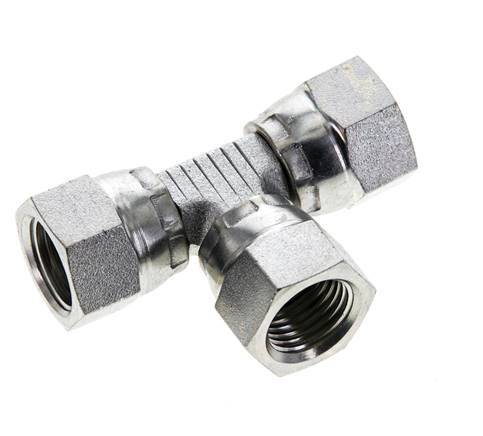 JIC T-Verschraubung UNF 1/2''-20 Innengewinde Stahl 275bar (3863.75psi)