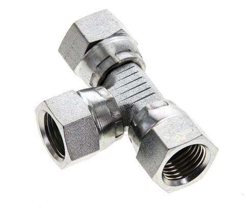 JIC T-Verschraubung UNF 1/2''-20 Innengewinde Stahl 275bar (3863.75psi)