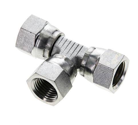 JIC T-Verschraubung UNF 1/2''-20 Innengewinde Stahl 275bar (3863.75psi)