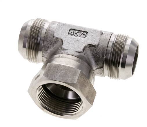 JIC T-Verschraubung UN 1-5/8''-12 Außengewinde x Innengewinde Edelstahl 210bar (2950.5psi)
