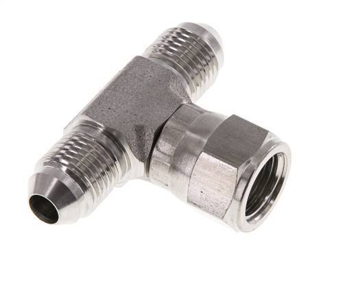 JIC T-Verschraubung UNF 1/2''-20 Außengewinde x Innengewinde Edelstahl 350bar (4917.5psi)