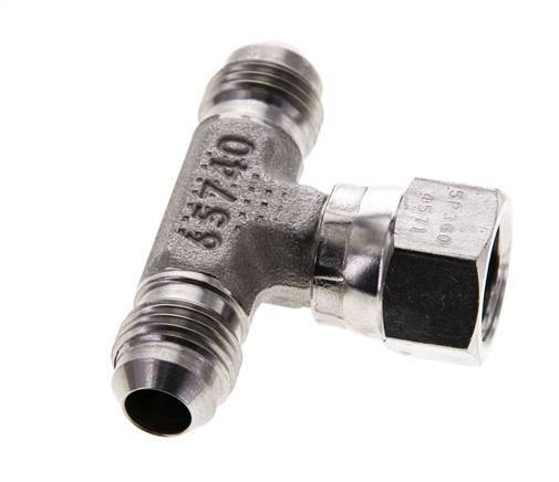 JIC T-Verschraubung UNF 9/16''-18 Außengewinde x Innengewinde Edelstahl 350bar (4917.5psi)