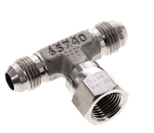 JIC T-Verschraubung UNF 9/16''-18 Außengewinde x Innengewinde Edelstahl 350bar (4917.5psi)