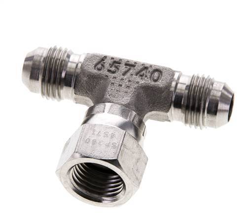 JIC T-Verschraubung UNF 9/16''-18 Außengewinde x Innengewinde Edelstahl 350bar (4917.5psi)