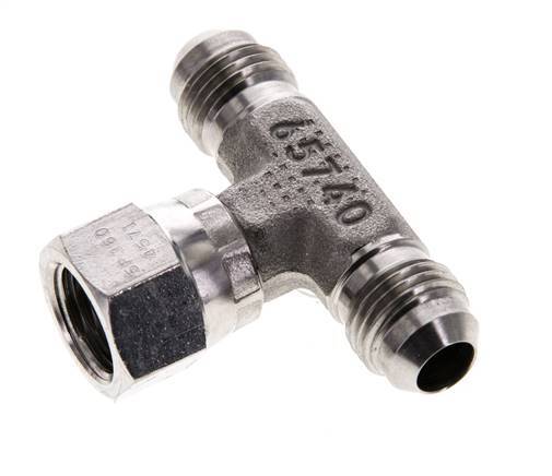 JIC T-Verschraubung UNF 9/16''-18 Außengewinde x Innengewinde Edelstahl 350bar (4917.5psi)