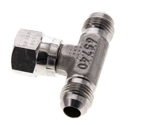JIC T-Verschraubung UNF 9/16''-18 Außengewinde x Innengewinde Edelstahl 350bar (4917.5psi)