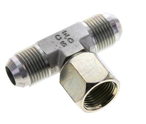 JIC T-Verschraubung UNF 7/8''-14 Außengewinde x Innengewinde Stahl 350bar (4917.5psi)
