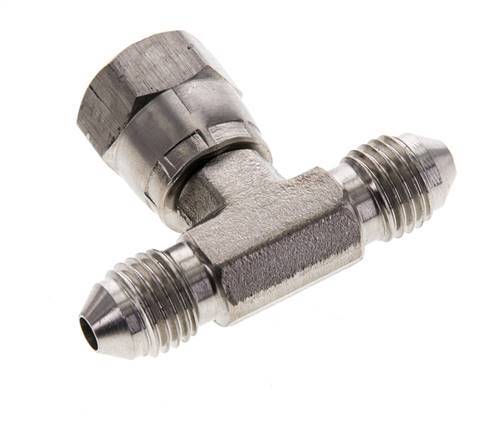 JIC T-Verschraubung UNF 7/16''-20 Außengewinde x Innengewinde Edelstahl 350bar (4917.5psi)