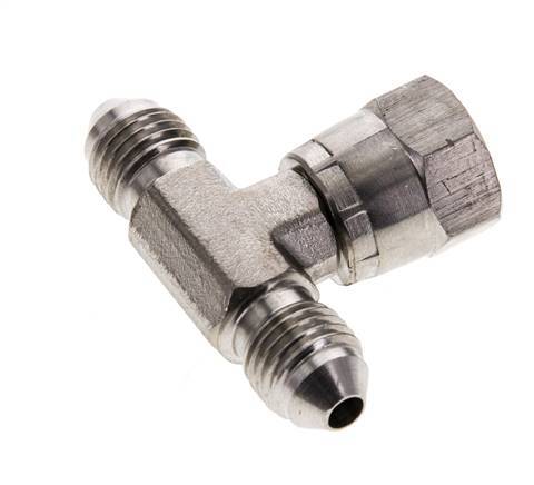 JIC T-Verschraubung UNF 7/16''-20 Außengewinde x Innengewinde Edelstahl 350bar (4917.5psi)