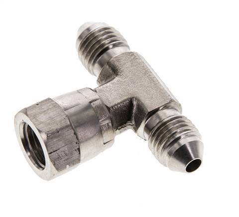 JIC T-Verschraubung UNF 7/16''-20 Außengewinde x Innengewinde Edelstahl 350bar (4917.5psi)