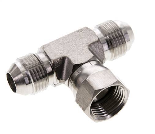 JIC T-Verschraubung UNF 3/4''-16 Außengewinde x Innengewinde Edelstahl 350bar (4917.5psi)