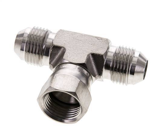 JIC T-Verschraubung UNF 3/4''-16 Außengewinde x Innengewinde Edelstahl 350bar (4917.5psi)