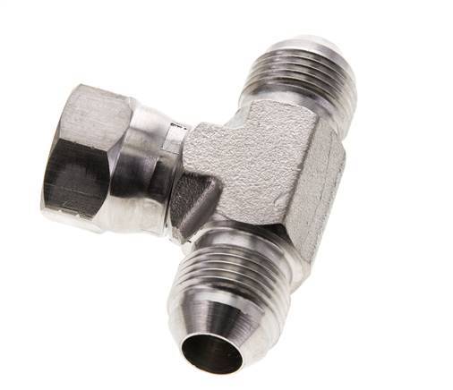 JIC T-Verschraubung UNF 3/4''-16 Außengewinde x Innengewinde Edelstahl 350bar (4917.5psi)