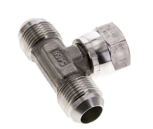 JIC-T-Stück UN 1-1/16''-12 Außengewinde x Innengewinde Edelstahl 350bar (4917.5psi)