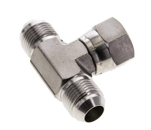 JIC T-Verschraubung UNF 7/8''-14 Außengewinde x Innengewinde Edelstahl 350bar (4917.5psi)