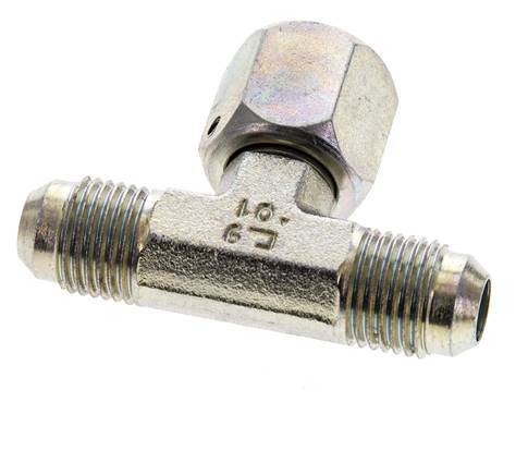 JIC T-Verschraubung UNF 9/16''-18 Außengewinde x Innengewinde Stahl 350bar (4917.5psi)