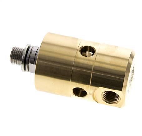 Drehdurchführung G1/4'' Innengewinde x G1/4'' Außengewinde links Messing 50bar (702.5psi) Abrasive Medien