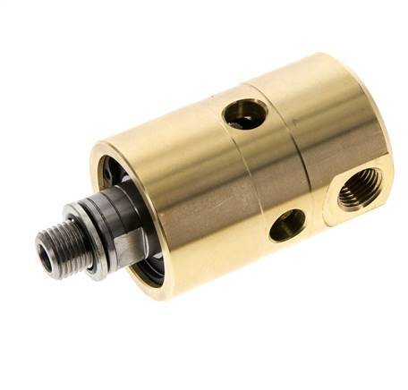 Drehdurchführung G1/4'' Innengewinde x G1/4'' Außengewinde links Messing 50bar (702.5psi)