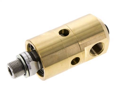 Drehdurchführung G3/8'' Innengewinde x G3/8'' Außengewinde links Messing 50bar (702,5psi)