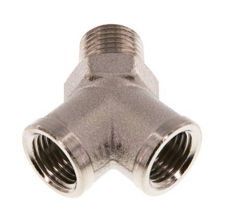 Y Fitting R1/4'' Male x G1/4'' Female nickel-plated 16bar (224.8psi) [2 Pieces]