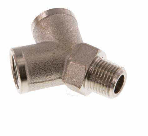 Y Fitting R1/8'' Male x G1/8'' Female nickel-plated 16bar (224.8psi) [5 Pieces]
