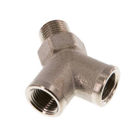 Y Fitting R1/8'' Male x G1/8'' Female nickel-plated 16bar (224.8psi) [5 Pieces]