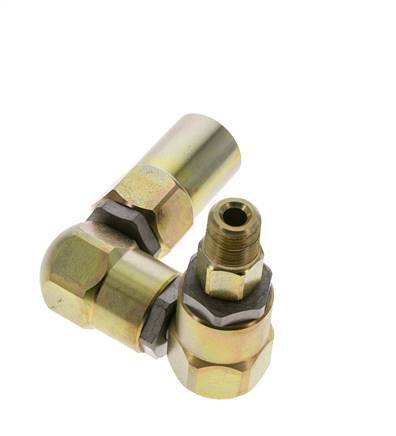 Drehgelenk 3/8'' NPT Außengewinde x Rp1/2'' Innengewinde Z-Form Stahl PTFE 350bar (4917.5psi)