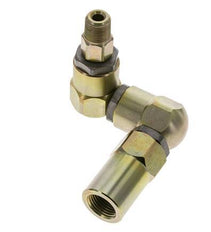 Drehgelenk 3/8'' NPT Außengewinde x Rp1/2'' Innengewinde Z-Form Stahl PTFE 350bar (4917.5psi)