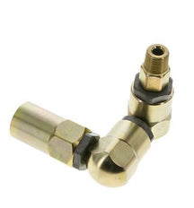 Drehgelenk 3/8'' NPT Außengewinde x 1/2'' NPT Innengewinde Z-Form Stahl FKM 350bar (4917.5psi)