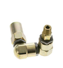 Drehgelenk 3/8'' NPT Außengewinde x 1/2'' NPT Innengewinde Z-Form Stahl FKM 350bar (4917.5psi)