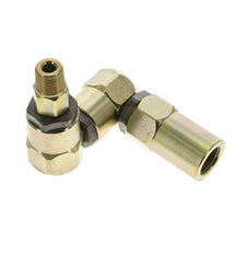 Drehgelenk 3/8'' NPT Außengewinde x 1/2'' NPT Innengewinde Z-Form Stahl FKM 350bar (4917.5psi)