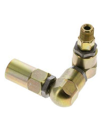 Drehgelenk 3/8'' NPT Außengewinde x 1/2'' NPT Innengewinde Z-Form Stahl PTFE 350bar (4917.5psi)