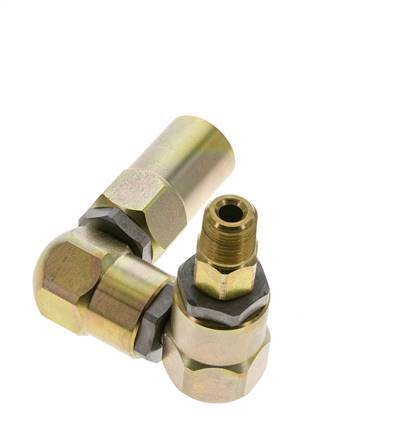 Drehgelenk 3/8'' NPT Außengewinde x 1/2'' NPT Innengewinde Z-Form Stahl PTFE 350bar (4917.5psi)